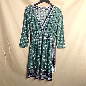 Max Studio women dress, Size M, Color: Blue, green and white